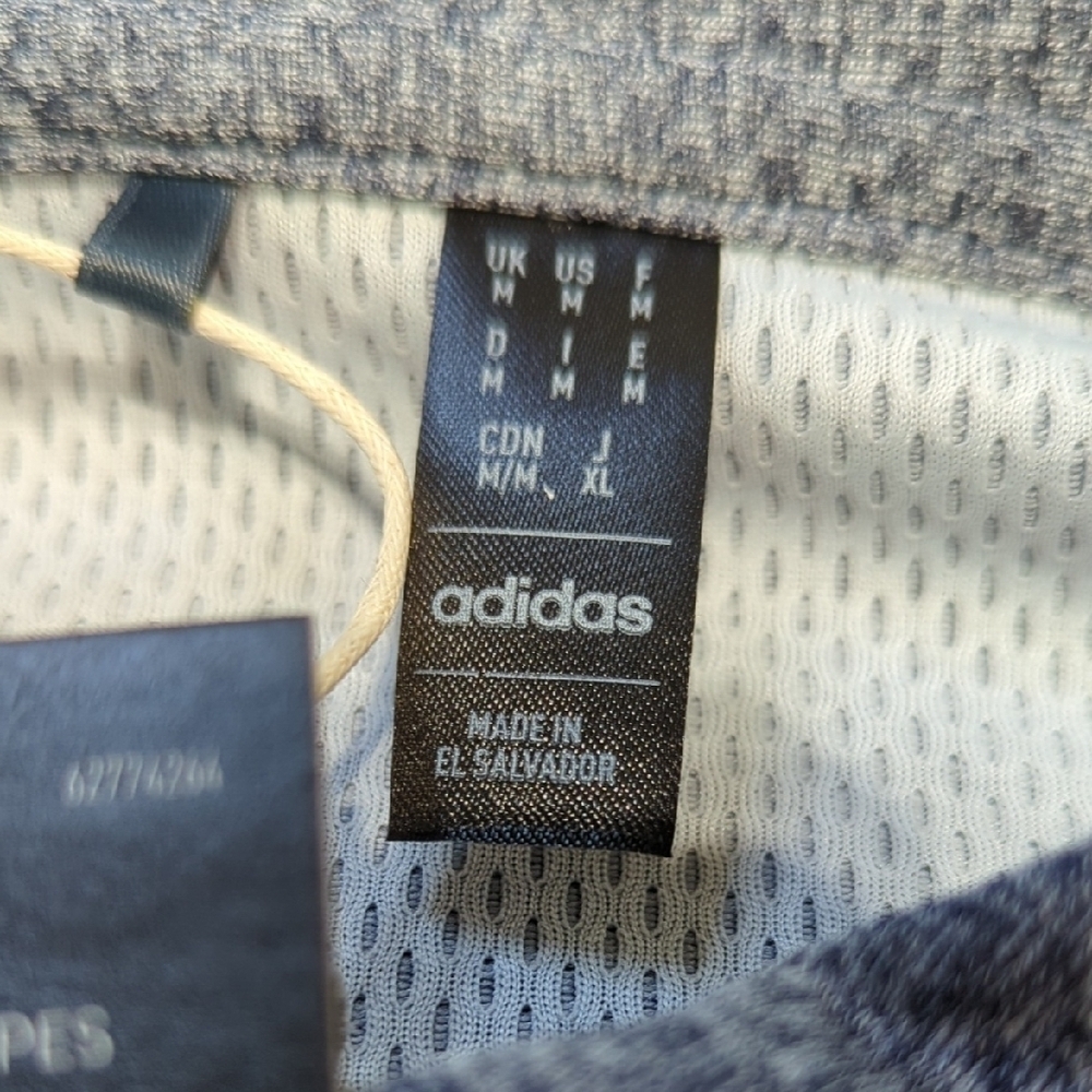 Adidas Men's Heathered Gray Polo Shirt - Picture 6 of 11